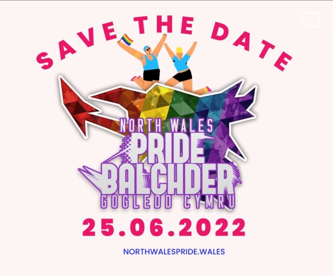 NorthWalesPride's tweet photo. Cofiwch y dyddiad!
Save the date!
#balchdergogleddcymru
#northwalespride
#10mlynedd
#10years https://t.co/x2H25I8QRA