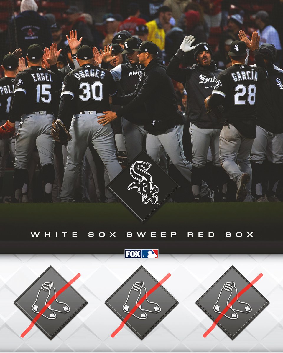 MLBONFOX's tweet photo. The battle of the sox belongs to the @whitesox this weekend as Chicago gets the sweep at Fenway! https://t.co/tlb4CvvciB