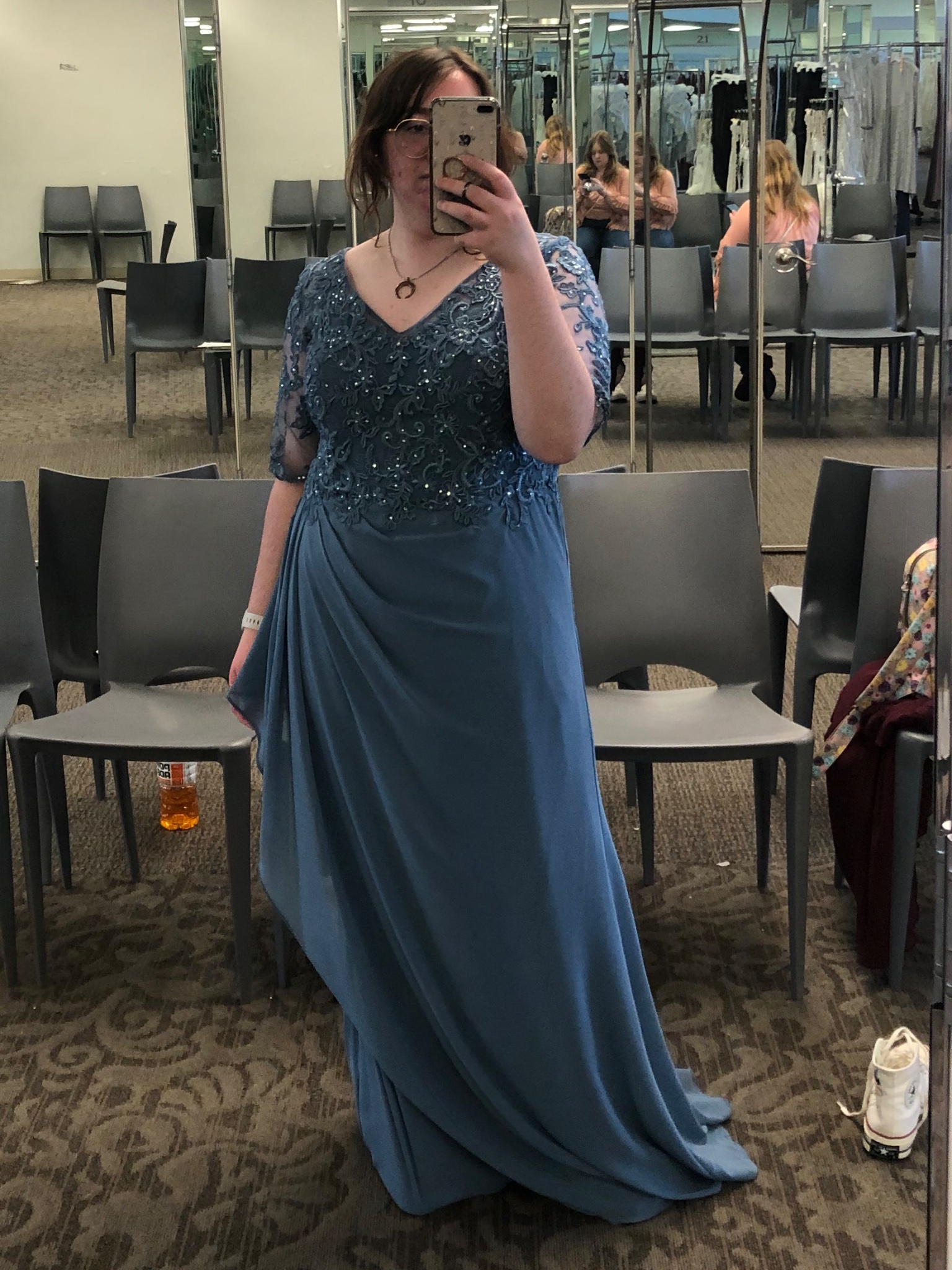 mother of the bride dresses by alex evenings AE81351534 Long Dress Color:Royal_Blue Alexander Mcqueen Mini Denim 20241220sale