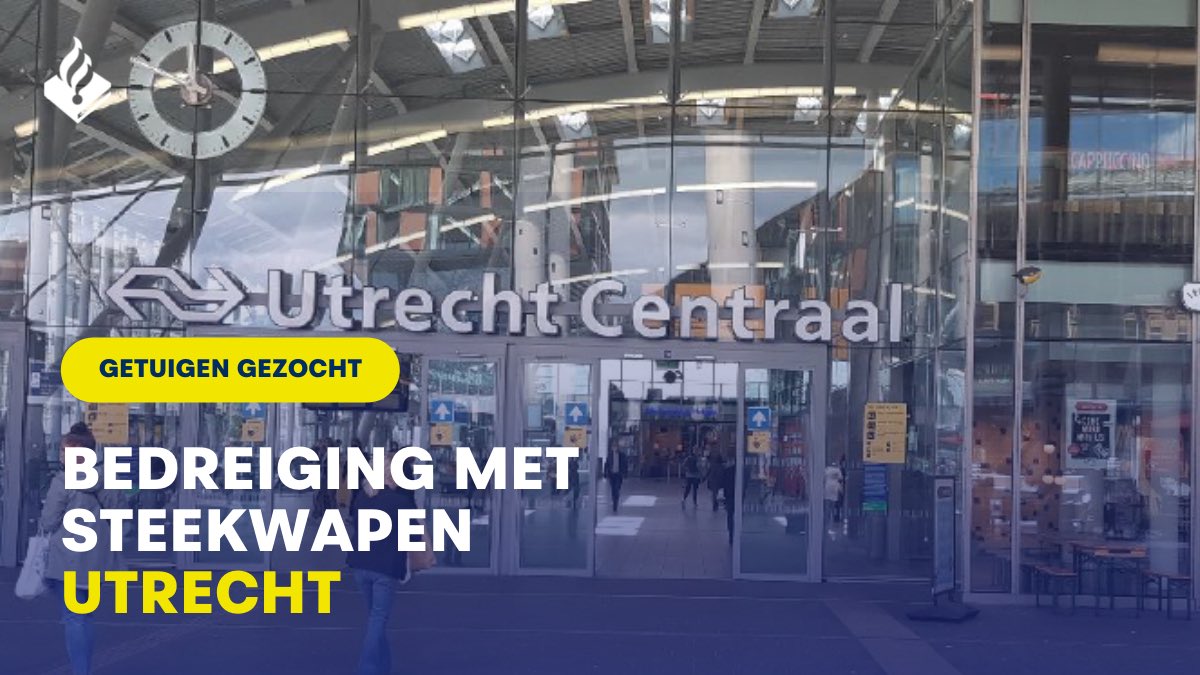 POL_Utrecht's tweet photo. De #recherche is op zoek naar #getuigen van de #bedreiging op #Utrecht Centraal Station vanmiddag zondag 8 mei rond 13.15u. Alle informatie is welkom. Lees hier https://t.co/MptWRhjRi6 meer. https://t.co/mXOnD6cWjd