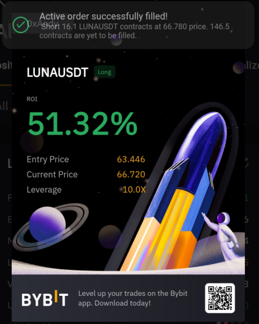 0xAndy_Gamer's tweet photo. @rafal_zaorski Aktualizacja pozycji luna #Long  ... ponieważ idę już spać to pozycje zamknąłem ... pozostałe 50% za jakiś czas ... Anty short youtube people😅 https://t.co/BGw4rlswLR