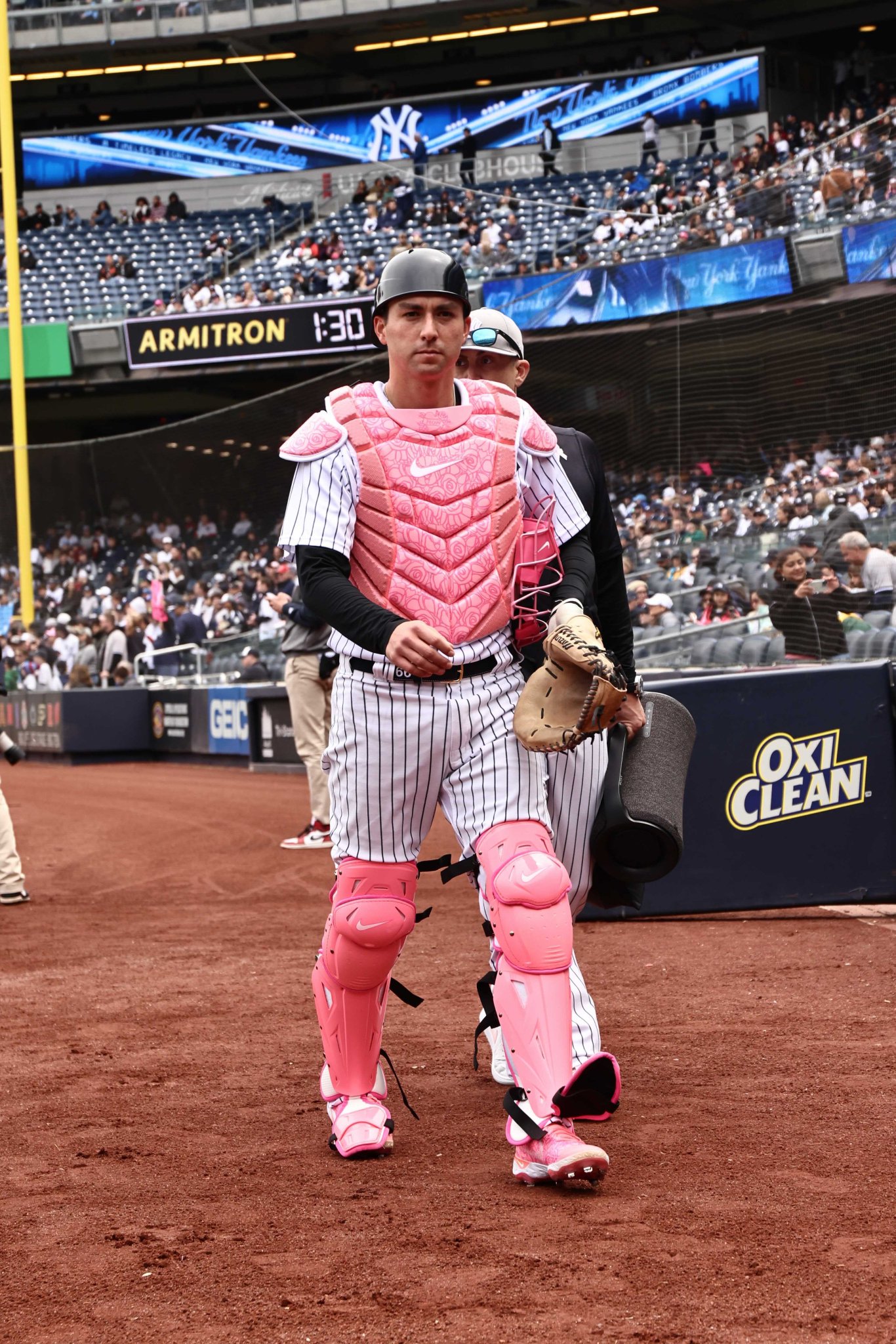 MLB on X: The all-pink catcher's gear is 🔥