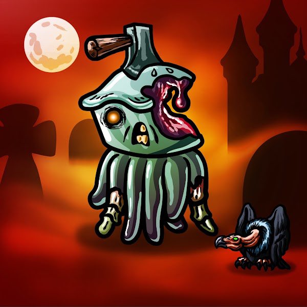 CapietainCook's tweet photo. @PiratesMeta I can’t believe this greens #Zompies sneaking up on this green #Pielander over @PielandNFT like he’s gonna get away with it. And a good whack with the ore should make the other side Drip filling as well. #NFTGiveaway of #POTM https://t.co/3e2mwOxpf9