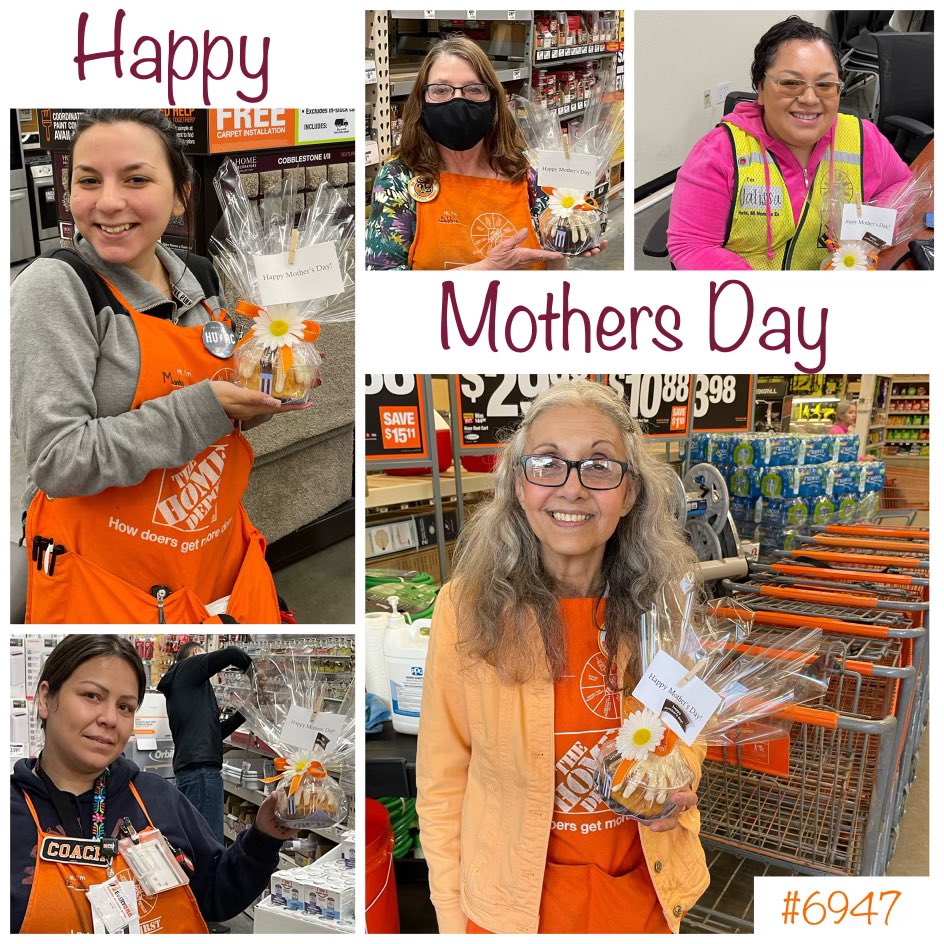 Happy Mothers Day!! From your Ceres Home Depot!! Recognizing the great mothers in our store! 🥳🥳