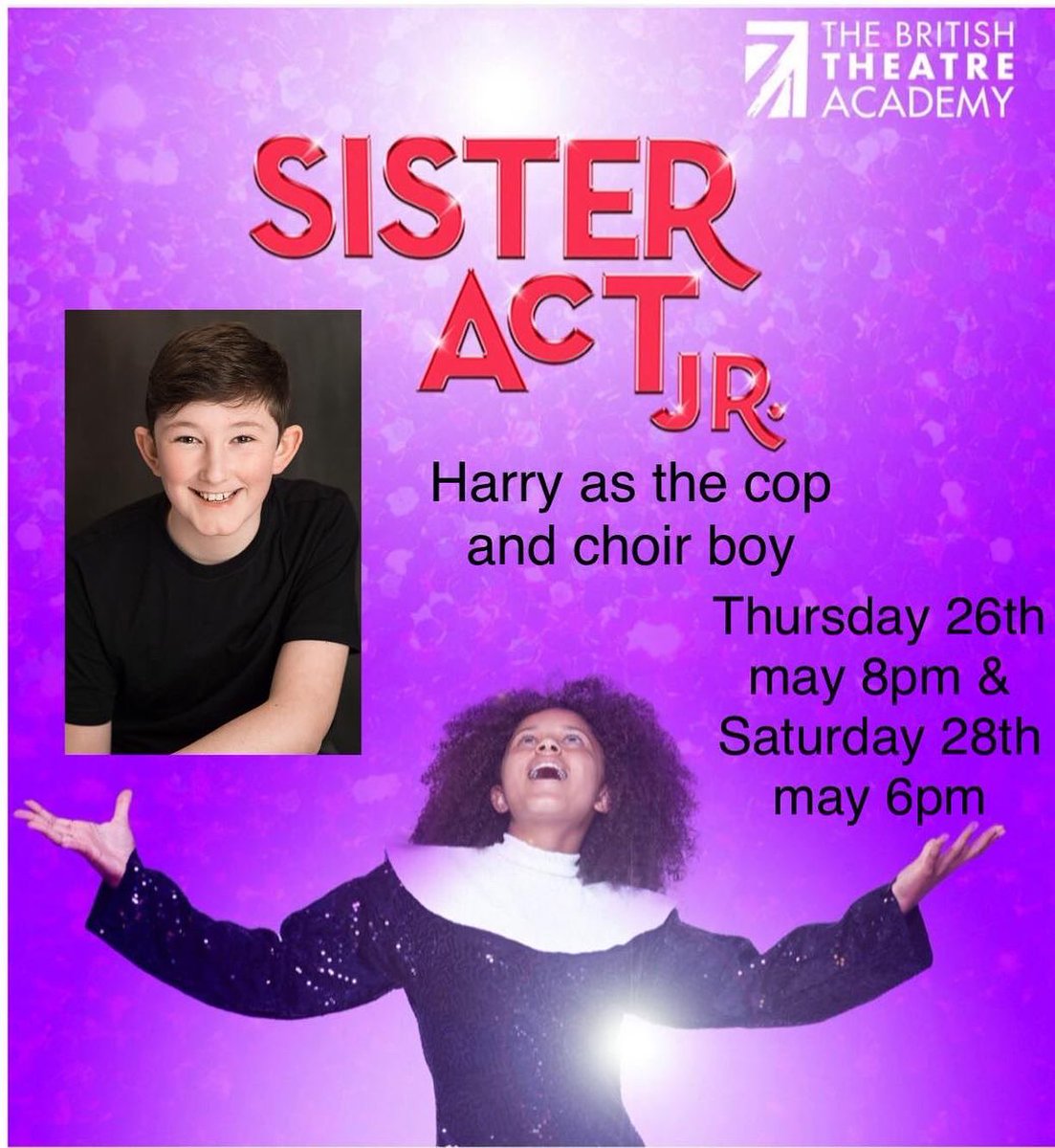 Naomioc1's tweet photo. @RubyOcallaghan5 and Harry will be performing in sister act Jr @ElgivaTheatre  with @BTAOnStage this  month. They are both super excited. Tickets are on sale now https://t.co/FHw8k8MIoW https://t.co/chVoh3jAYi