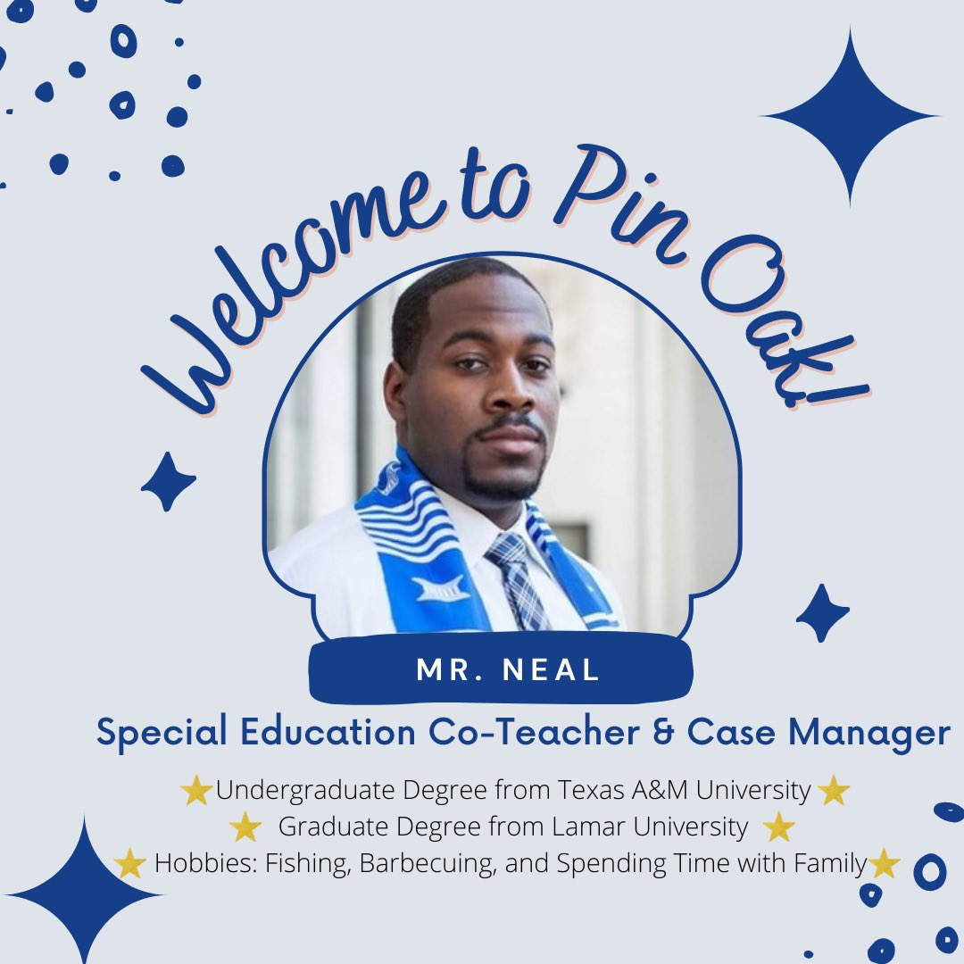 HISD_EAS_EDI's tweet photo. I’m excited to announce that #MrsChang, #MsKundert, and #MrNeal will join the Charger family for the @pinoakms 2022-23 school year. #WeArePinOak https://t.co/mHflL2xJ9I