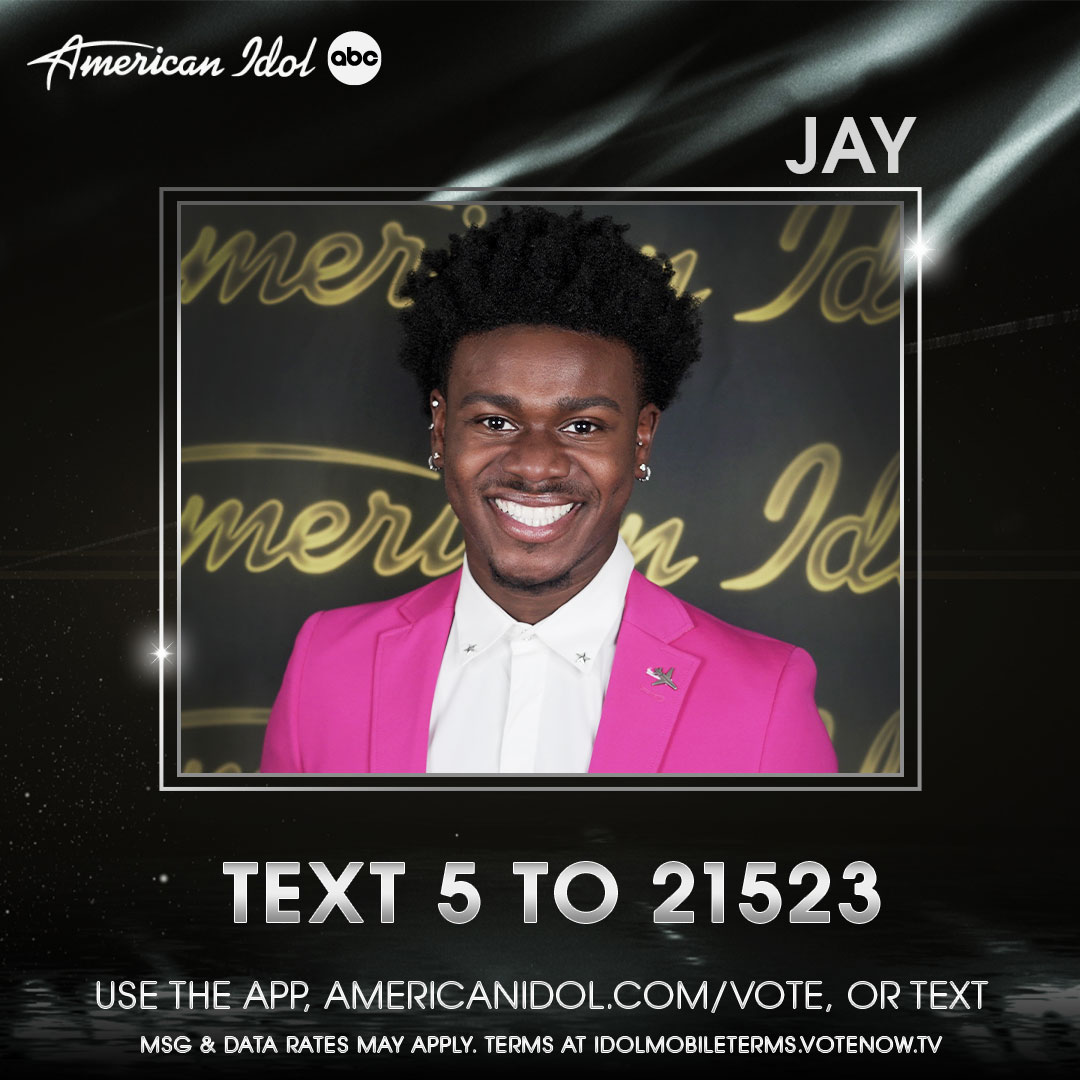 AmericanIdol's tweet photo. How to vote for @TheeJayCopeland

➔ Text 5 to 21523
➔ Use the #AmericanIdol App
➔ Go to https://t.co/zflQXnK76e⁣⁣⁣⁣⁣⁣⁣⁣⁣⁣⁣

Voting closes near the END of tonight’s show! https://t.co/yJvT2bKdh7
