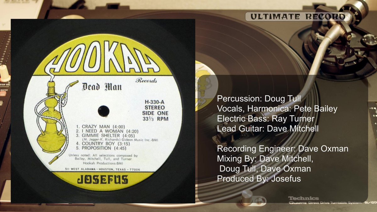 ultimate_record's tweet photo. #131 2022.05.13
Josefus
1970 U.S.A.
Dead Man
Gimme Shelter
#Texas #Houston #DaveMitchell #RayTurner #RipWest #DougTull #UnitedGas #PeteBailey #Arizona #Phoenix #AudioRecorders https://t.co/rTS5Mrbz3X