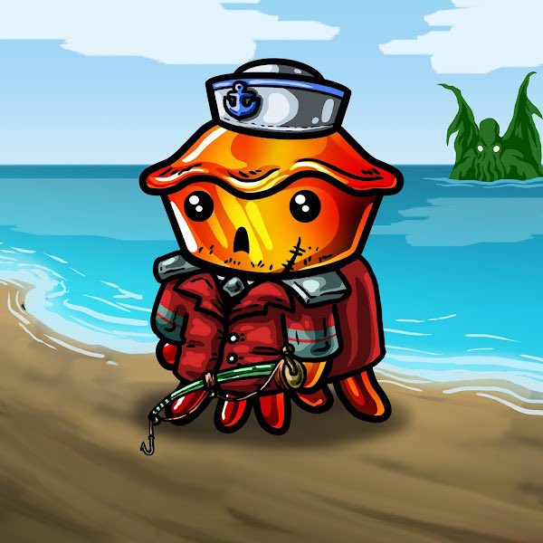 CapietainCook's tweet photo. @PiratesMeta this Golden eyed #Zompies seas the way to a victory against this weary lil #Pielanders with his graphite fishing rod hoping to catch the win. All the while the kraken lurks behind😱 #NFTGiveaway over @PielandNFT get you a #POTM Pirate folks and have fun along the way https://t.co/3Y9LdW555W