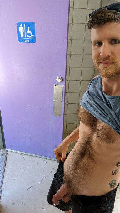 Just chilling at the park. Meet at the bathrooms?! ?#gaycock #gays #gayhairy #gayexhib #teamexhib #gayotter