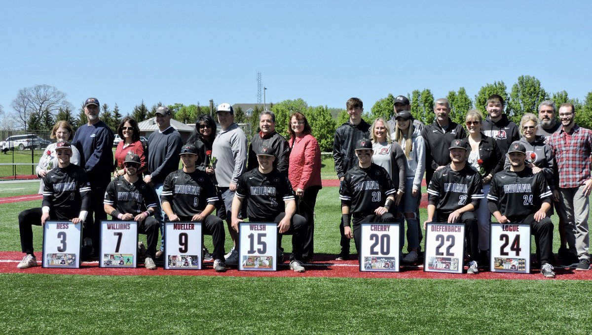 IUPBaseball's tweet photo. 𝘾𝙤𝙣𝙜𝙧𝙖𝙩𝙨, 𝙎𝙚𝙣𝙞𝙤𝙧𝙨! https://t.co/7LVYzSa30H