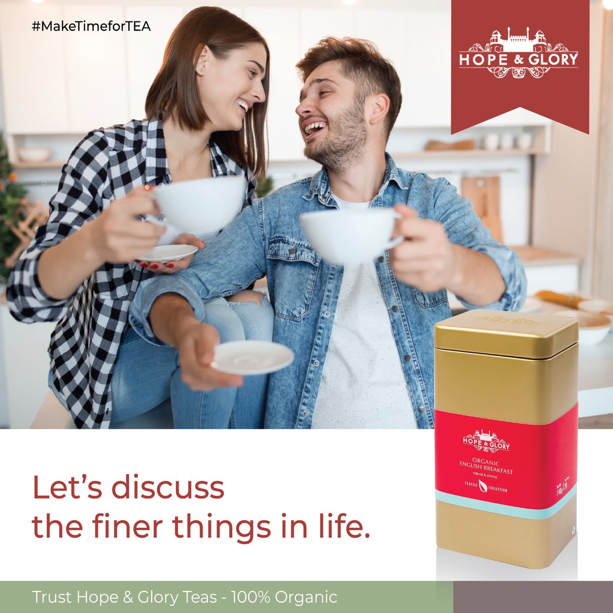 The tastiest conversations happen over a cup of tea. #MakeTimeForTea #Hope&amp;Glory #tealover
Order now: bit.ly/3EQxrOt