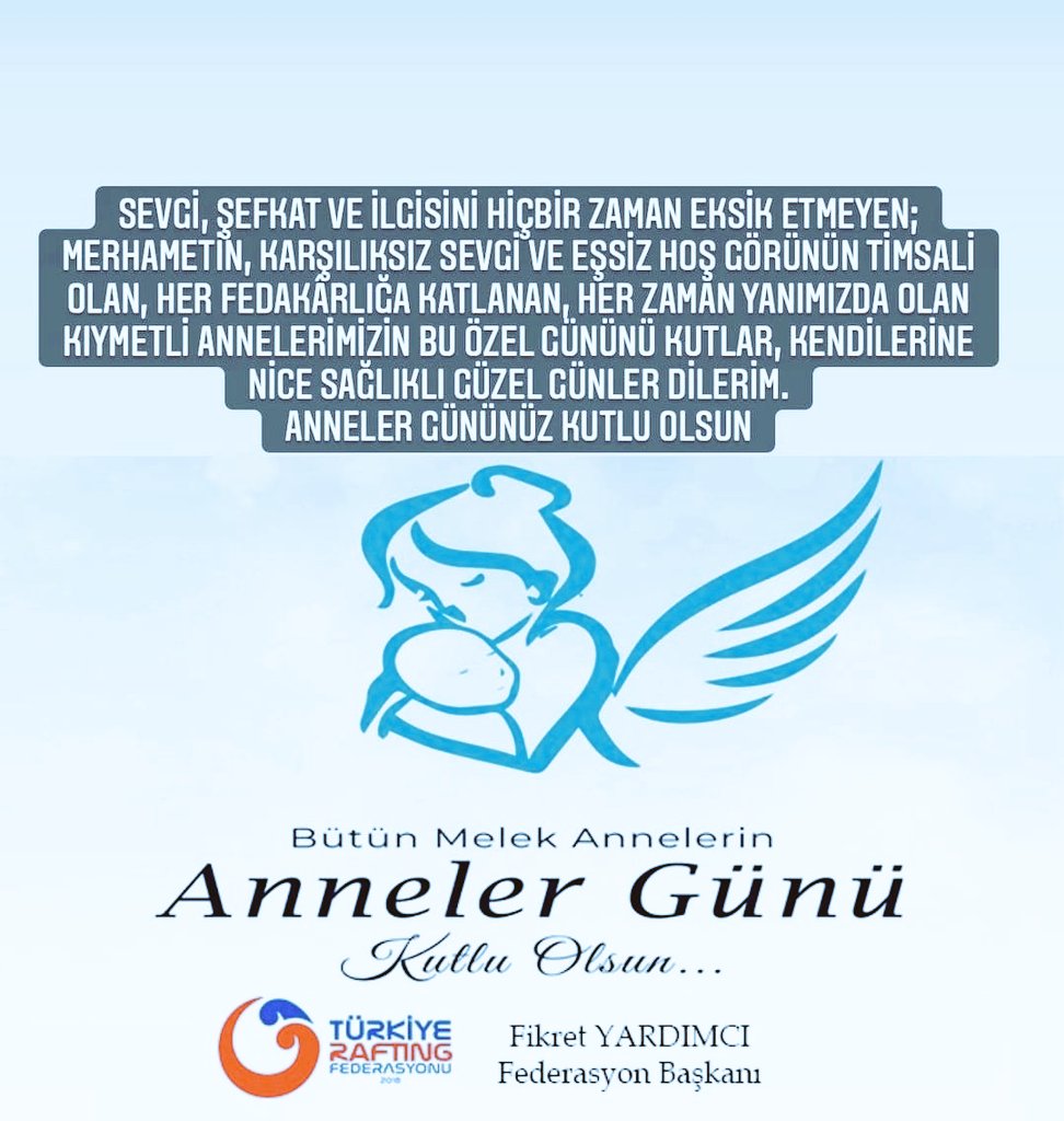 RaftingIl's tweet photo. Başta Şehit Anneleri olmak üzere Tüm Annelerimizin Anneler gününü kutlarız.
@FikretYARDIMCI @CihanYALIN13 @Erdogan_babur06 @SuleymanByt https://t.co/Z17SQi4Ocl