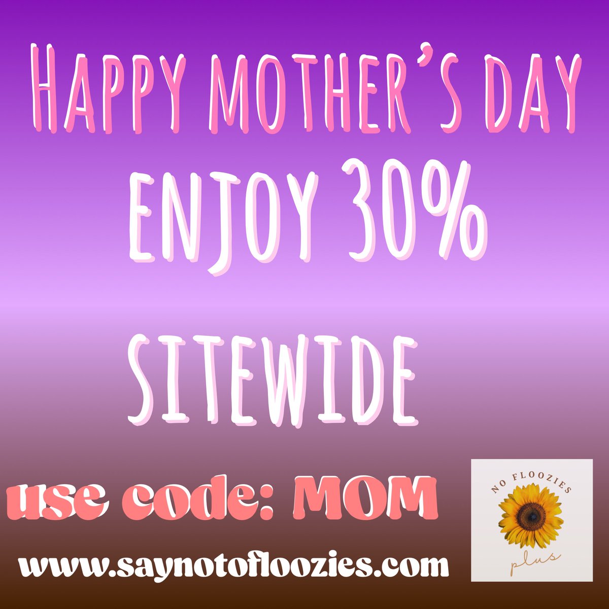 TheKeyIsKeey's tweet photo. My mother has been a mother for 30 years. 😅 In honor of that, enjoy 30% off SITE WIDE! 

@shop_nofloozies 
https://t.co/wipHIDy7sR https://t.co/Kqb77WFaz1
