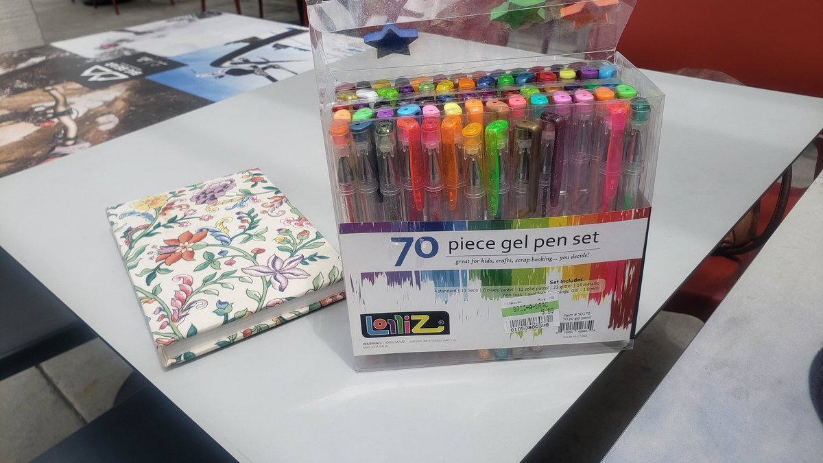 ExistenceVoided's tweet image. Struck a bit of IRL artist gold. 68 gel pens and a drawing book for $6 at the thrift shop. Just couldn't @PASS it up as it were. Will be making some random art and giving it away over the coming days. #voidedexistence #nftart #NFTCommunity