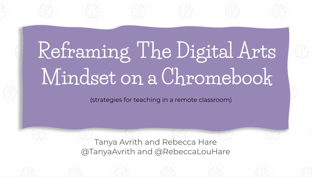 TanyaAvrith's tweet photo. Reframing the Digital Arts Mindset on a Chromebook - Strategies for teaching in a #remoteclassroom - with Rebecca Hare
https://t.co/l7Y56kkZCZ
#AdobeEducreative https://t.co/ensKDENnRN