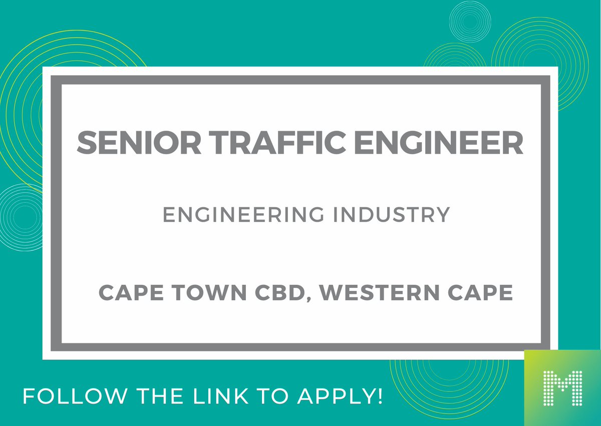 #jobalerts

#Senior_Pavement_Engineer in Cape Town CBD, Western Cape.

Apply -> webapp.placementpartner.com/wi/vacancy?id=…

#vacancyalert #jobs #recruitment #careers #employment #hiring #WesternCape #CapeTown #CBD #EngineeringAndTechnicalIndustry #SeniorPavementEngineer #ProfessionalEngineer