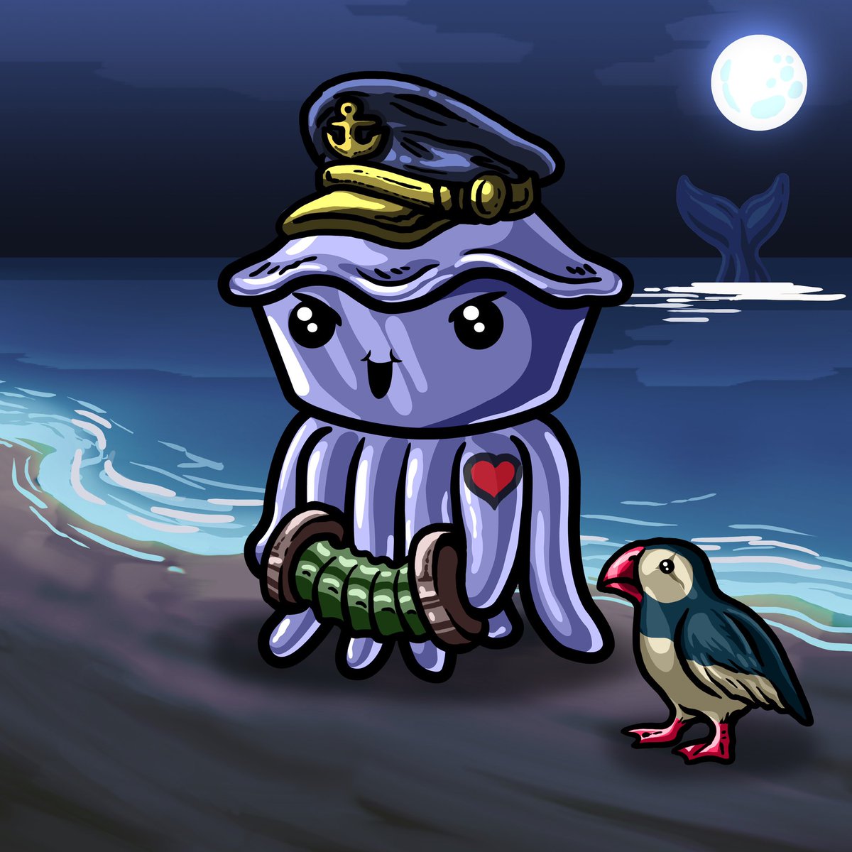 CapietainCook's tweet photo. @PiratesMeta Like the pied pieper this little #Pielander plays a little ditty with the pieccordion his pierrot and ❤️ tattoo to entice the Golden #Zompies back to the ovens where he shall attempt a re-bake #NFTGiveaway of some #POTM Pirates over @PielandNFT https://t.co/BVdHSMgLZD