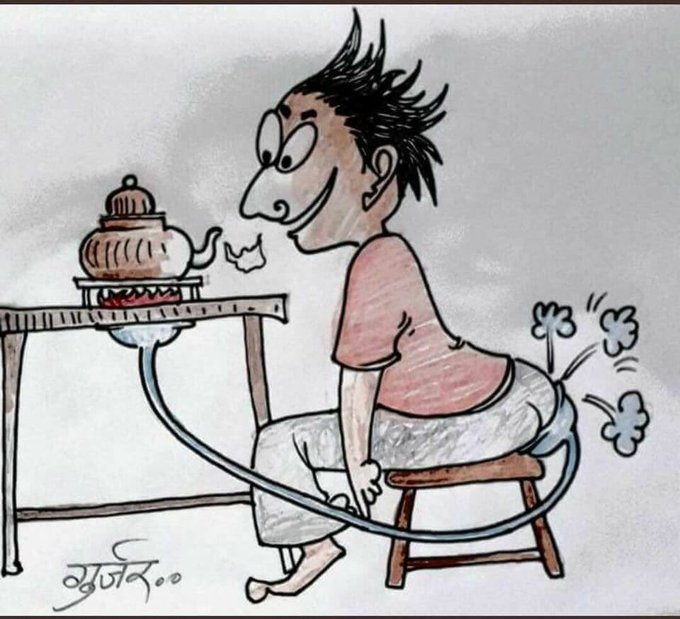 terence_fdes's tweet photo. @Vidyut Muddyji has unleashed a #GasBomb on us all 
#CookingGas at ₹ 1000 per cylinder

Pity he never promoted his #NallaGas for mass production by Adani or Ambanis 😷
@Vidyut https://t.co/XZEa8XAnZf