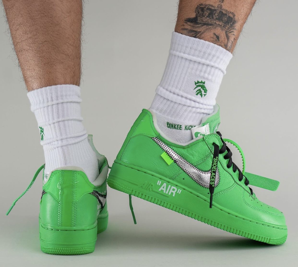 Now Available: Off-White x Nike Air Force 1 Low Green Spark