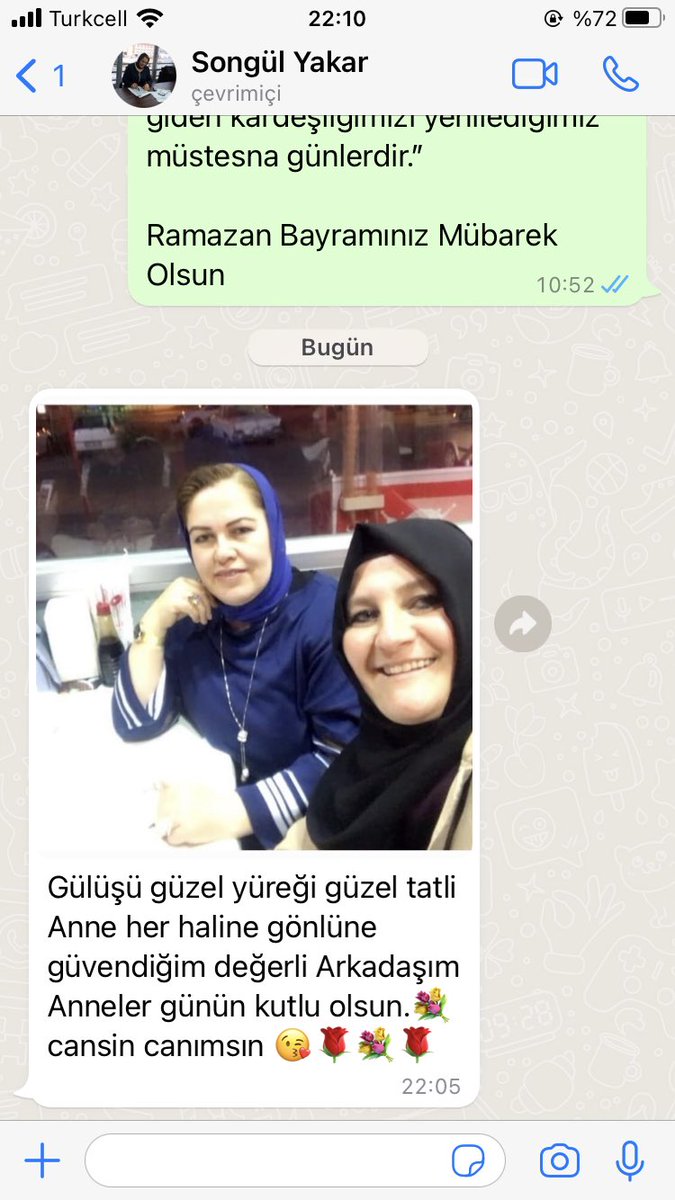 Teşekkür ederim canım benim 🥰 nasıl mutlu oldum 😍güzel sözlerin beni onure etti. Koca yürekli arkadaşım. Senin de anneler günün kutlu olsun.@SonglYakar38 Daha nice yıllar birlikte güzel günlerimiz olsun inşallah çok seviliyorsun güzel kadın ❤️😘🌹