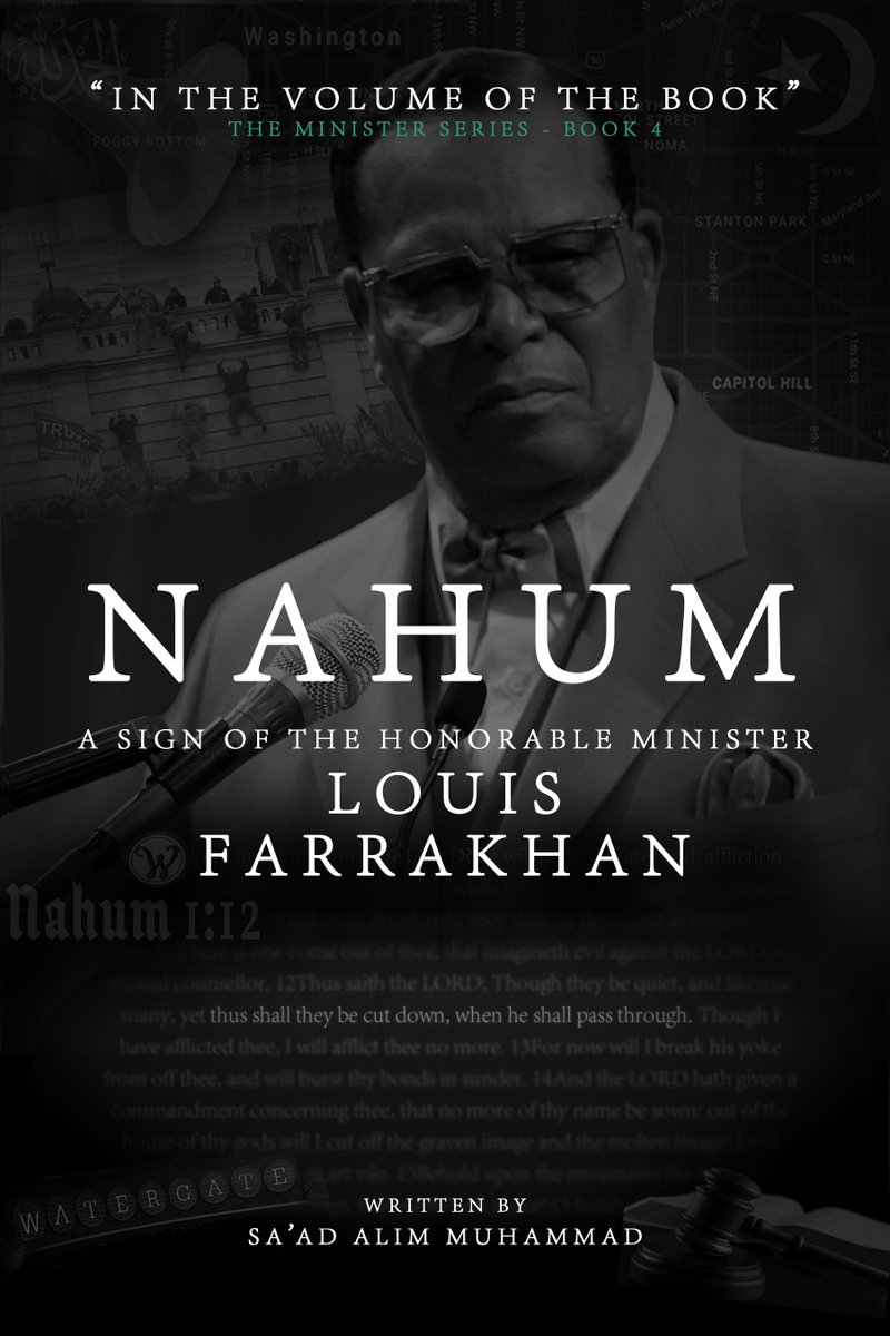volumeofthebook's tweet photo. Nahum: A Sign of the Honorable Minister Louis Farrakhan is the next book in the ITVOTB series! 

Mark your calendars! The Ebook version will be available on May 11th!

View the reveal trailer here:
https://t.co/iOizj9hxuz

https://t.co/lrmQebNNWR

#InTheVolumeOfTheBook #Farrakhan https://t.co/YixqGz1EEP