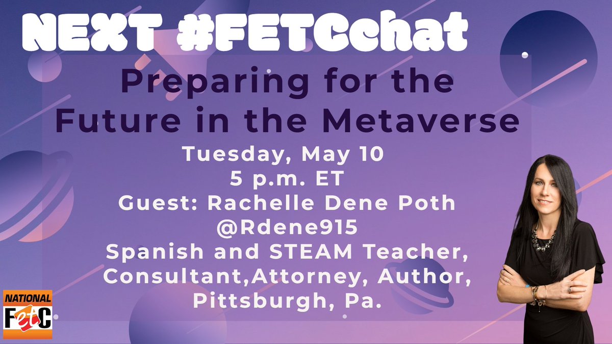 digitalsandbox1's tweet photo. Top story:Future Leaders and Tech Tools @Rdene915: 'Looking forward to guest moderating #fetcchat on Tuesday at 5:00 p.m. ET. Let's chat about #Metaverse and #education. Hope to see you then! #edtech #teachpos #edtechch… https://t.co/S0bTLvtFzy, see more https://t.co/3tGLLpIQLK