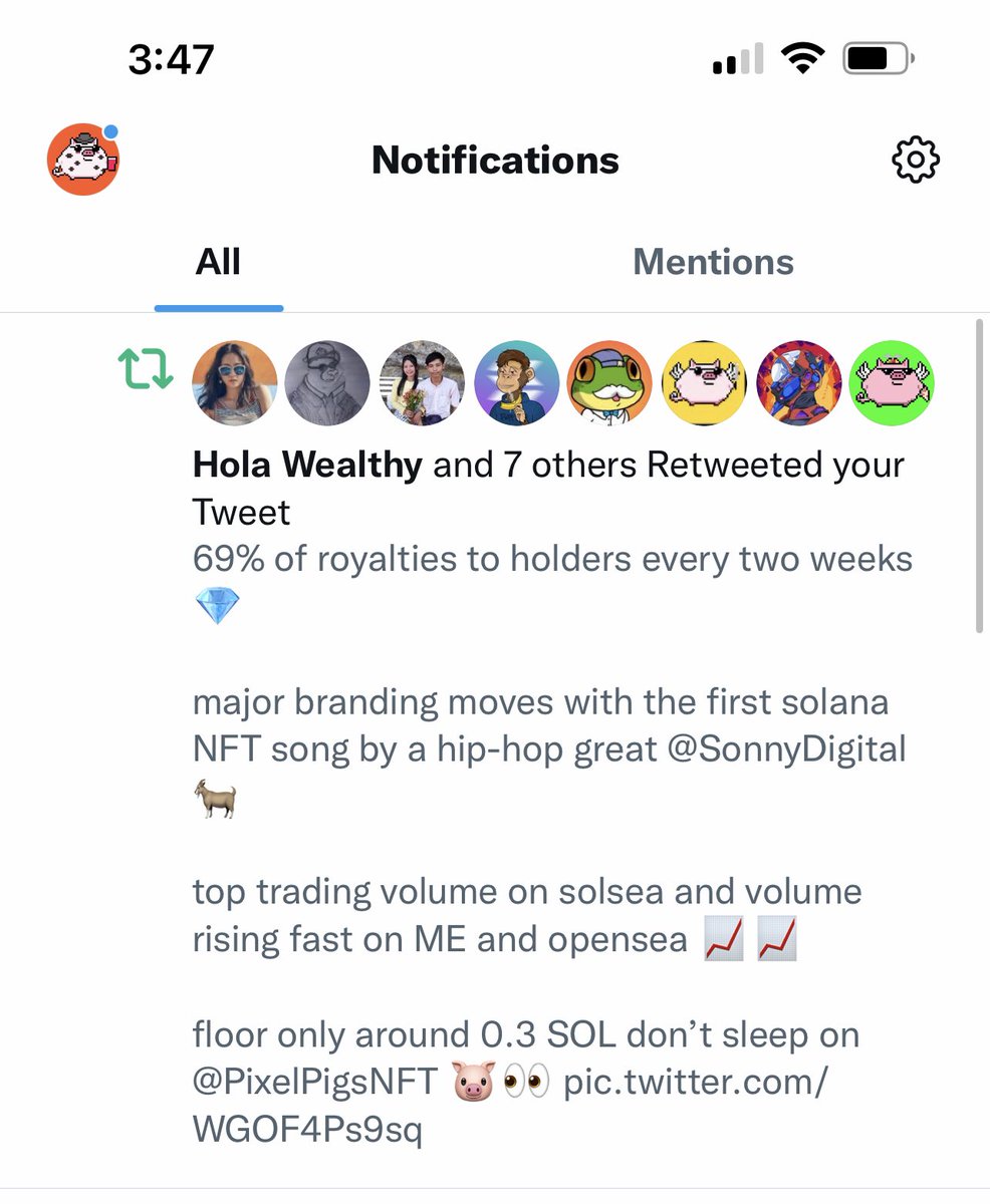tennisparlay's tweet photo. .@koolk123456 retweeted me LFOINK 🐷🐷🐷🐷 @PixelPigsNFT 🚀💎 https://t.co/4alg69mWkR