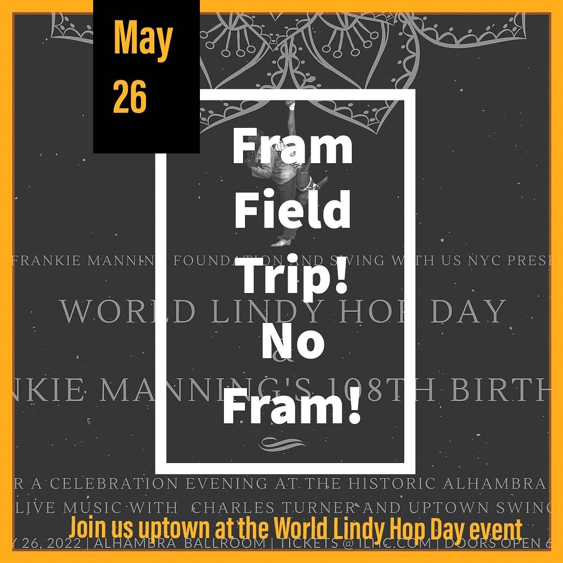 We’re back on Thursdays starting May 12! New 8:30pm start time for both the FREE lesson and open dancing! $15adm ($12 w/ student ID)

Full schedule and details: frimframjam.com