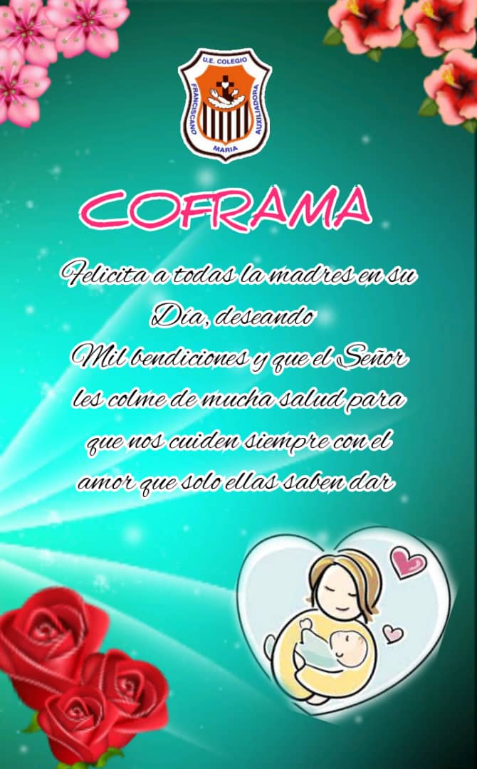 La congregación de Hermanas Franciscanas del Sagrado Corazón y el personal del Colegio Franciscano María Auxiliadora felicitan a cada una de las madres de nuestra institución, elevando una oración por sus proyectos y sobretodo por ese don maravilloso de la maternidad <a href="/yepssi70/">🌻Yepssy Garcia✨💚</a>