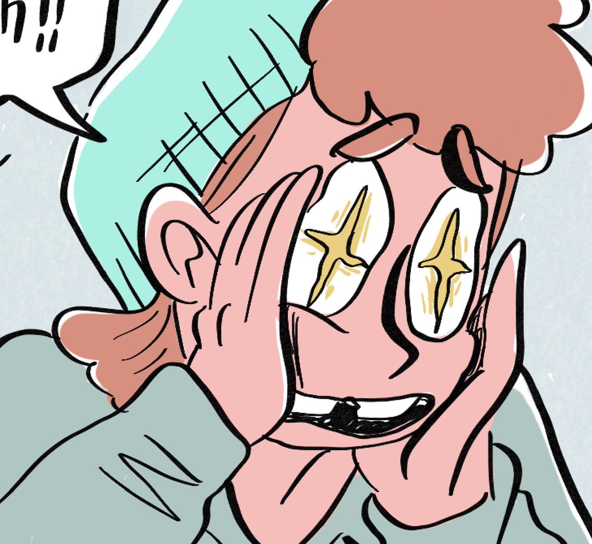 A sneaky peak of the SKIP graphic novel, the main character Jay is such a cinnamon bun kinda character tho. So sawft like a donut! They were totally designed to be all soft / floppy shapes! 