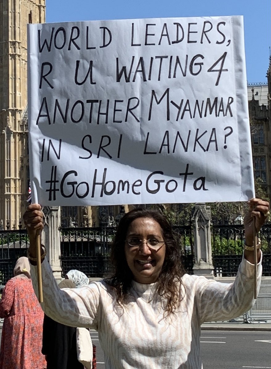 TushWickramana1's tweet photo. Despite the red flags and alarm bells tearing the fabric of democracy not a single leader has the guts to say, "the ride is over, mate!”#GoHomeGota2022 https://t.co/ow6XOYPLAQ