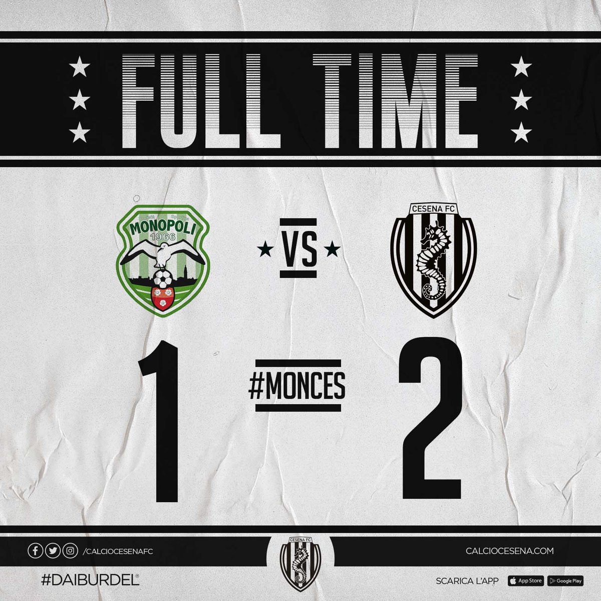 calciocesenafc's tweet photo. 49'st - finisce qui!! Gara-1 è nostra! Giovedì tutti all' @orogelstadium
#MONCES 1-2 https://t.co/yQjBaEJKZv