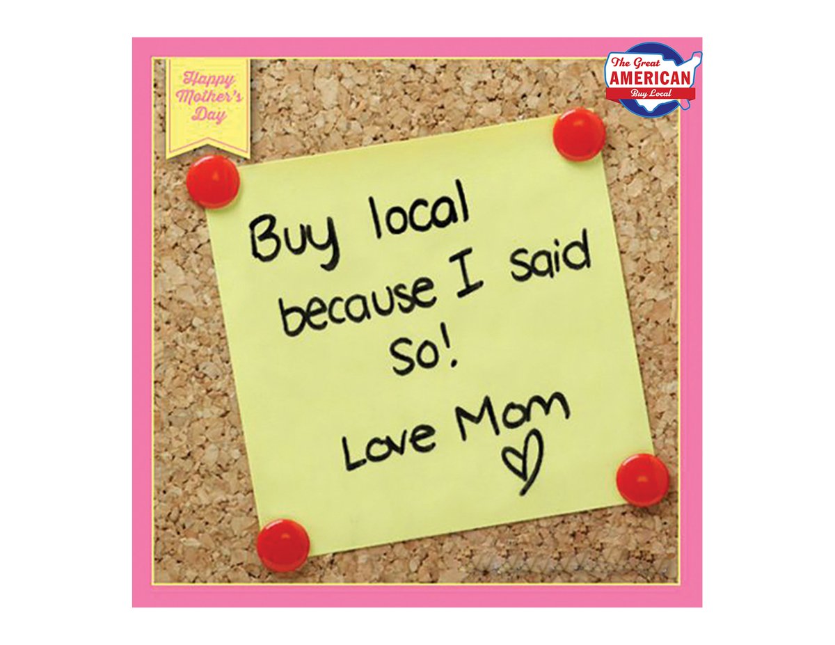 greatbuylocal's tweet photo. Happy Mother's Day!!! Mom's do so much for us and it is time to give back! Take your mom to her favorite local coffee shop, bakery, boutique, and more to show her how much you love her!
#GreatAmericanBuyLocal #GABL #BuyLocal #SupportSmallBusiness #Mother'sDay https://t.co/vq9bsio8Lj
