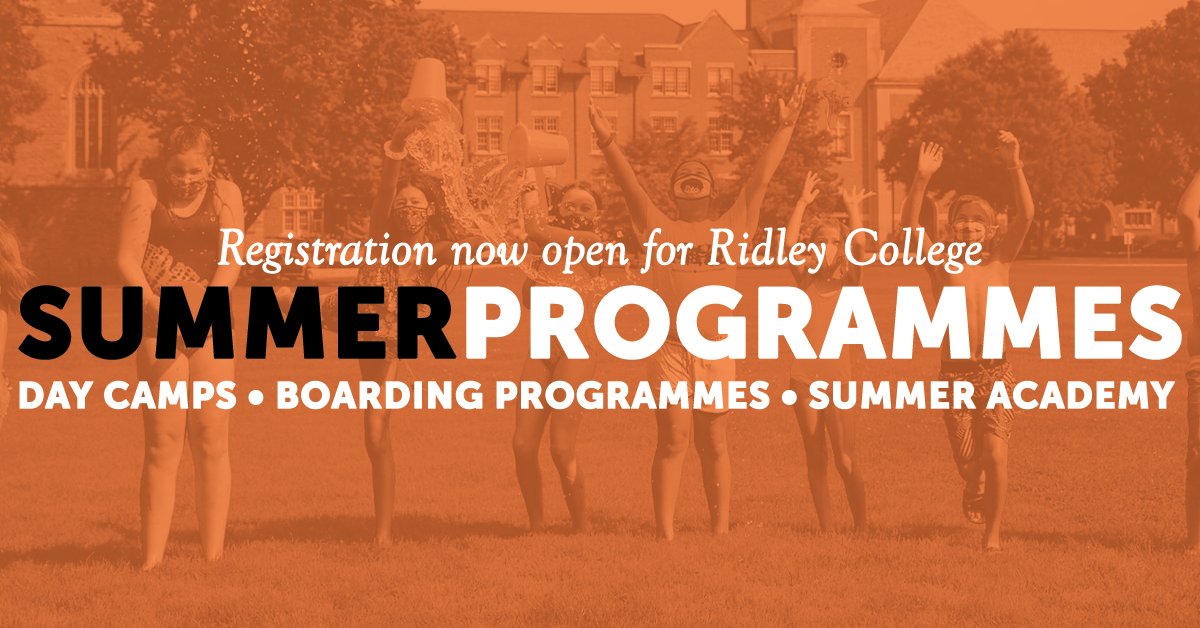Ridley_College's tweet photo. It isn’t too late to register for one of our enriching Summer Programmes! Students can practice their passion while expanding their minds, taking risks &amp; making lifelong memories.
 
Day: https://t.co/pIg7sTDQtP 
Boarding: https://t.co/8L2fnkPFxf 
Academy: https://t.co/TUXuW96nbe https://t.co/cz1eDPP627