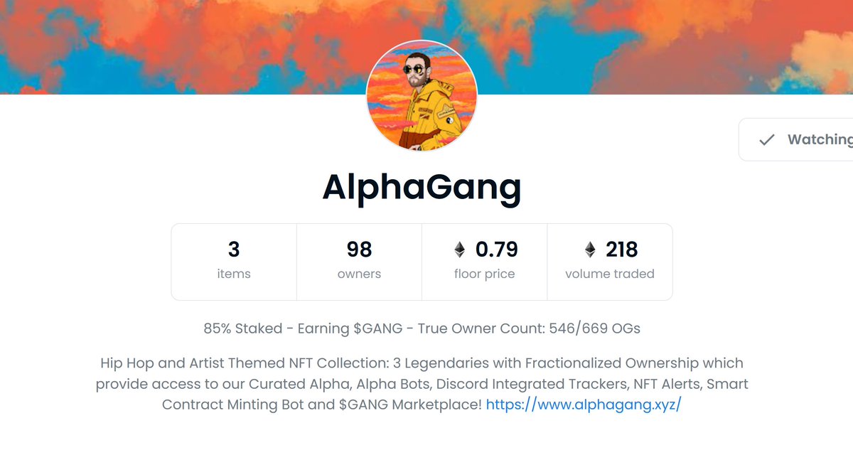 Gang_Labs's tweet image. We are 97 Holders away from having 100% of our NFTs Staked 🥩
Join the OG Gang before it's too late➖