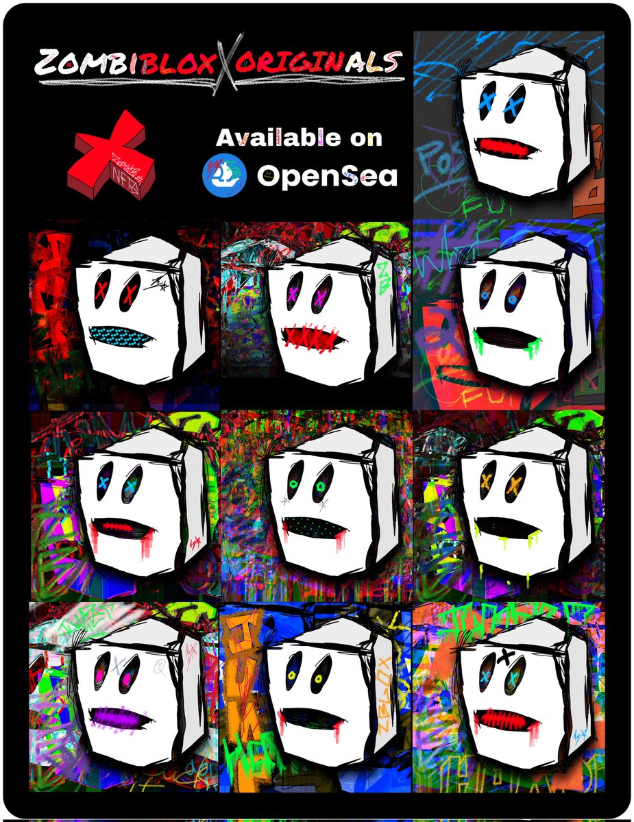 There are 7 Zombiblox Originals in the #NFT Collection! This is JUMPER, #5 of 7. He is a ZBLOX with a level 10 ranking! There are 10 different JUMPER #NFTs in this collection.
FLOOR PRICE - 0.01 ETH
#NFTCommunity  #NFTCollection #nftart #opensea #NFTGiveaways #NFTcollections