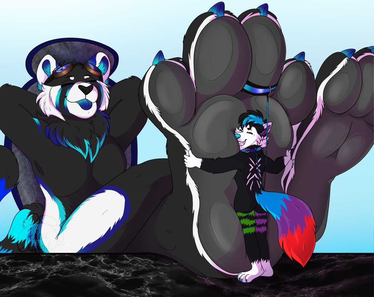 Pawbs commission for <a href="/SoulKiraAD/">🔞ᓭ𝙹⚍ꖎ🔞</a> featuring <a href="/PandPaws/">DangerPanda</a> ! Super fun commission to work on :)