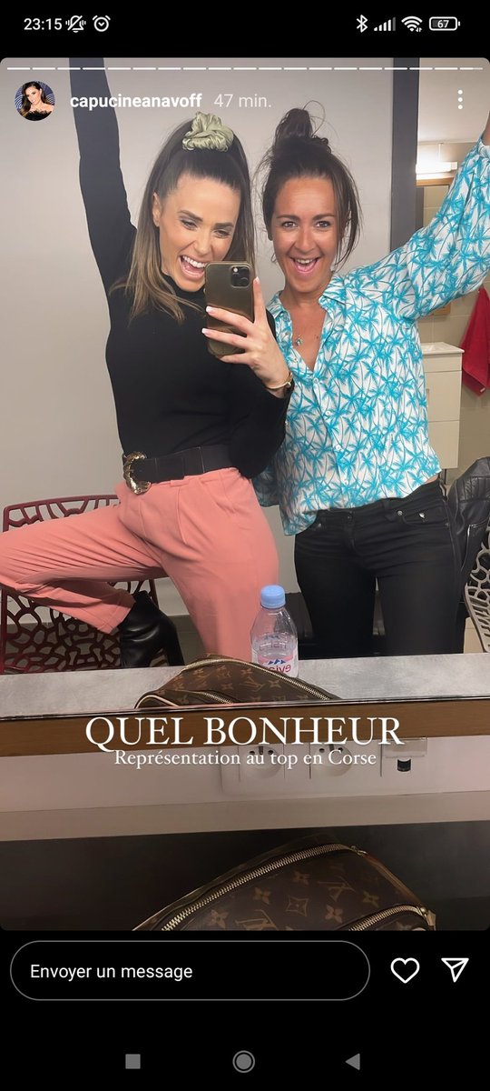 FCOCapucineAnav's tweet photo. PHOTOS: @CapucineAnav était vendredi soir à Bastia avec Emmanuelle Boisdron et Alexandre Pesle pour la tournée théâtrale avec Le Switch 😉
#Capucine #LeSwitch https://t.co/ztHVWfnjZJ