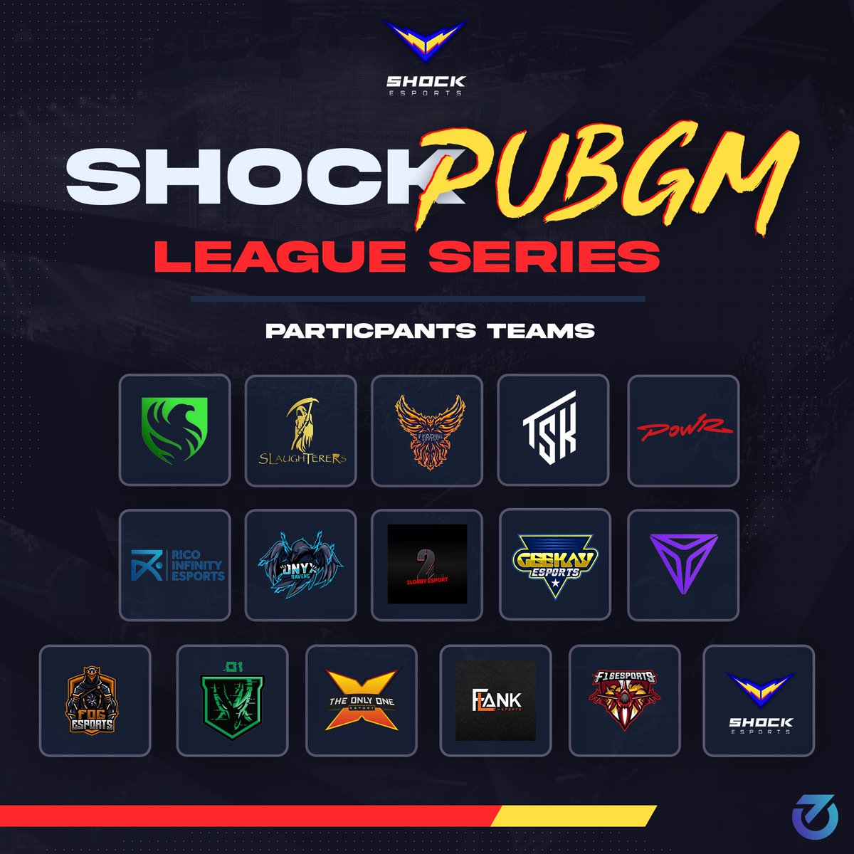 ShockEsports_'s tweet photo. SHOCK LEAGUE S3🏆
نعلن لكم عن قائمة فرق القمة و المشاركة
في معترك القمة السعودية 🔥
من يا ترا سيتصدر قمة اليوم الأول 🤔
#Thundershock ⚡️
#pubg
#pubgmobile
#saudieleagues https://t.co/2NeunkHrPK