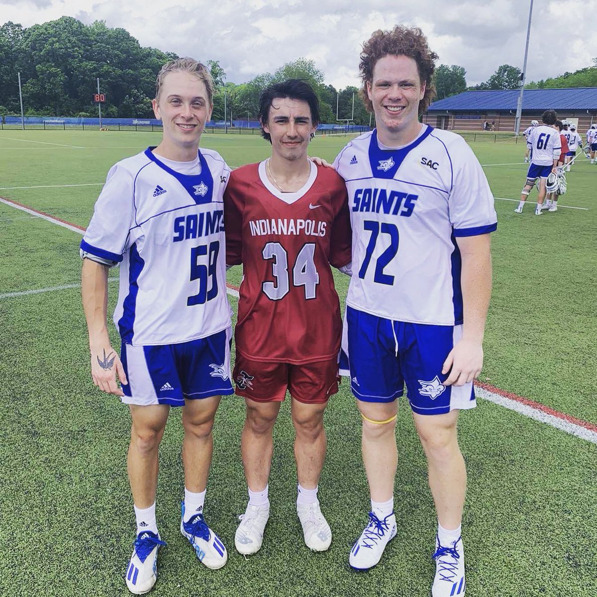 ELEV8Lax's tweet photo. ELEV8 Alumni Chaz Leonard-Bedier and Matt Colebrook hosted fellow Alumn Easton Ong this past Friday to wrap up the regular season for the Saints and Greyhounds!

#character #culture #compete #ELEV8Lacrosse #HORSES https://t.co/JIrpy91uS1