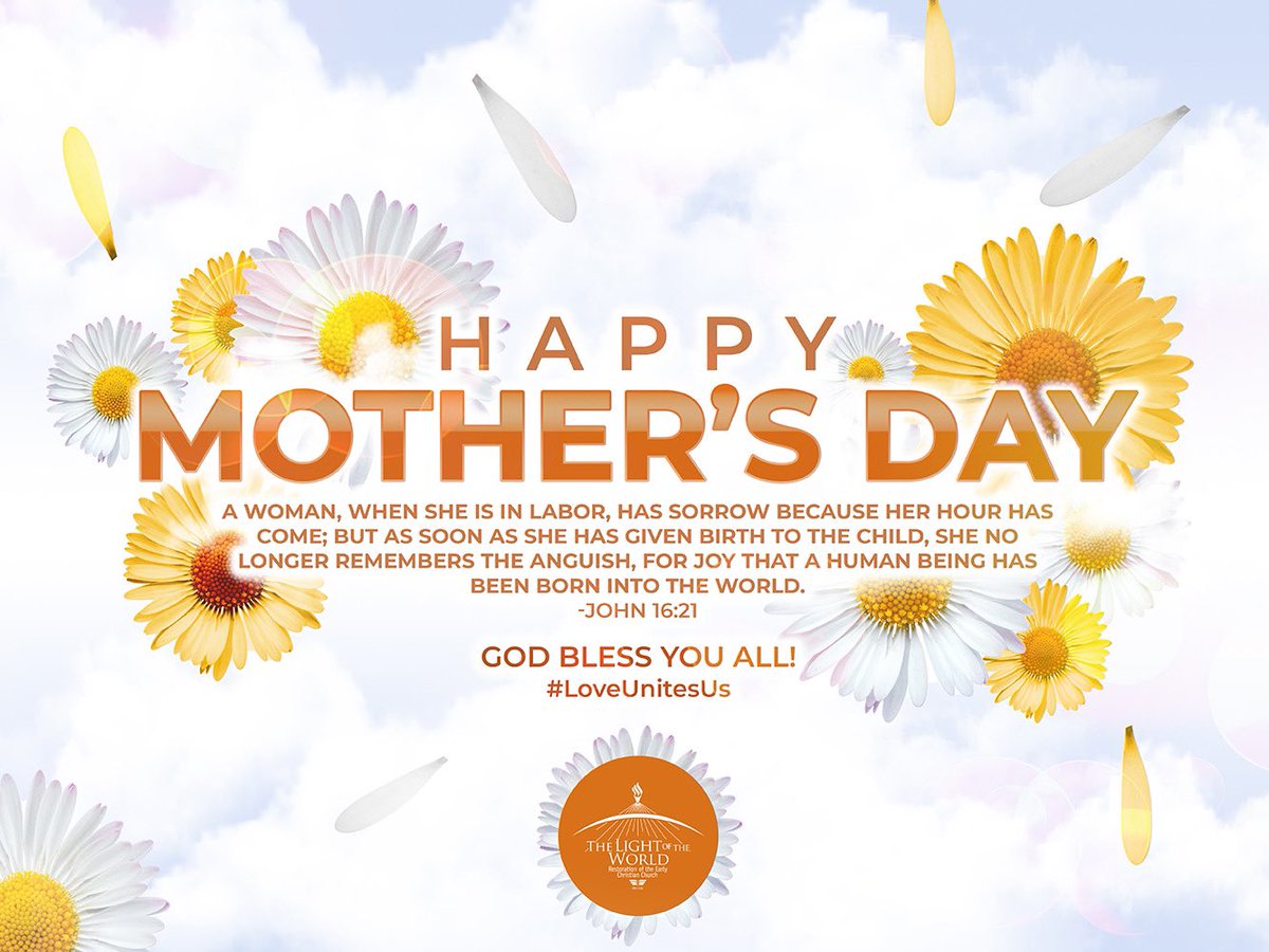 tlotwchurch's tweet photo. Today we take a moment to show our gratitude and appreciation to all the women whom God has blessed by granting them the gift of being mothers. They are a marvelous gift that God has graciously given to all mankind.

#HappyMothersDay #LoveUnitesUs https://t.co/ZmSEzPX9Ts