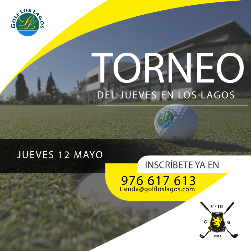 ClubdeGolf53's tweet photo. TORNEO en @golfloslagos este jueves 12 de mayo
¡Inscríbete en tienda@golfloslagos.com o 976 617 613! 
18 hoyos Stableford con salidas a tiro a las 9 h

🏆  TROFEOS Y SORTEO DE REGALOS

🍀  ¡ MUCHA SUERTE A TODOS! 🍀 https://t.co/b7Gyyy5vWV