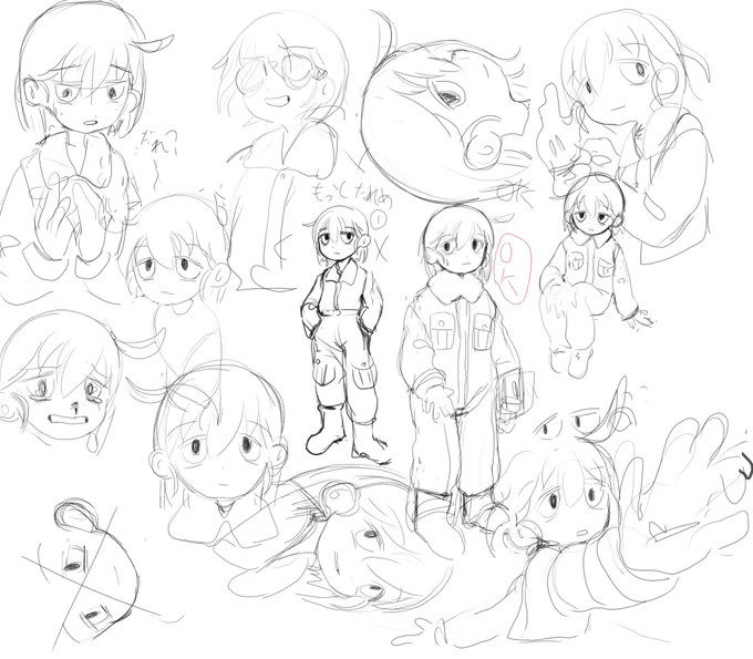 キャラクターを考えたときのおえかき 