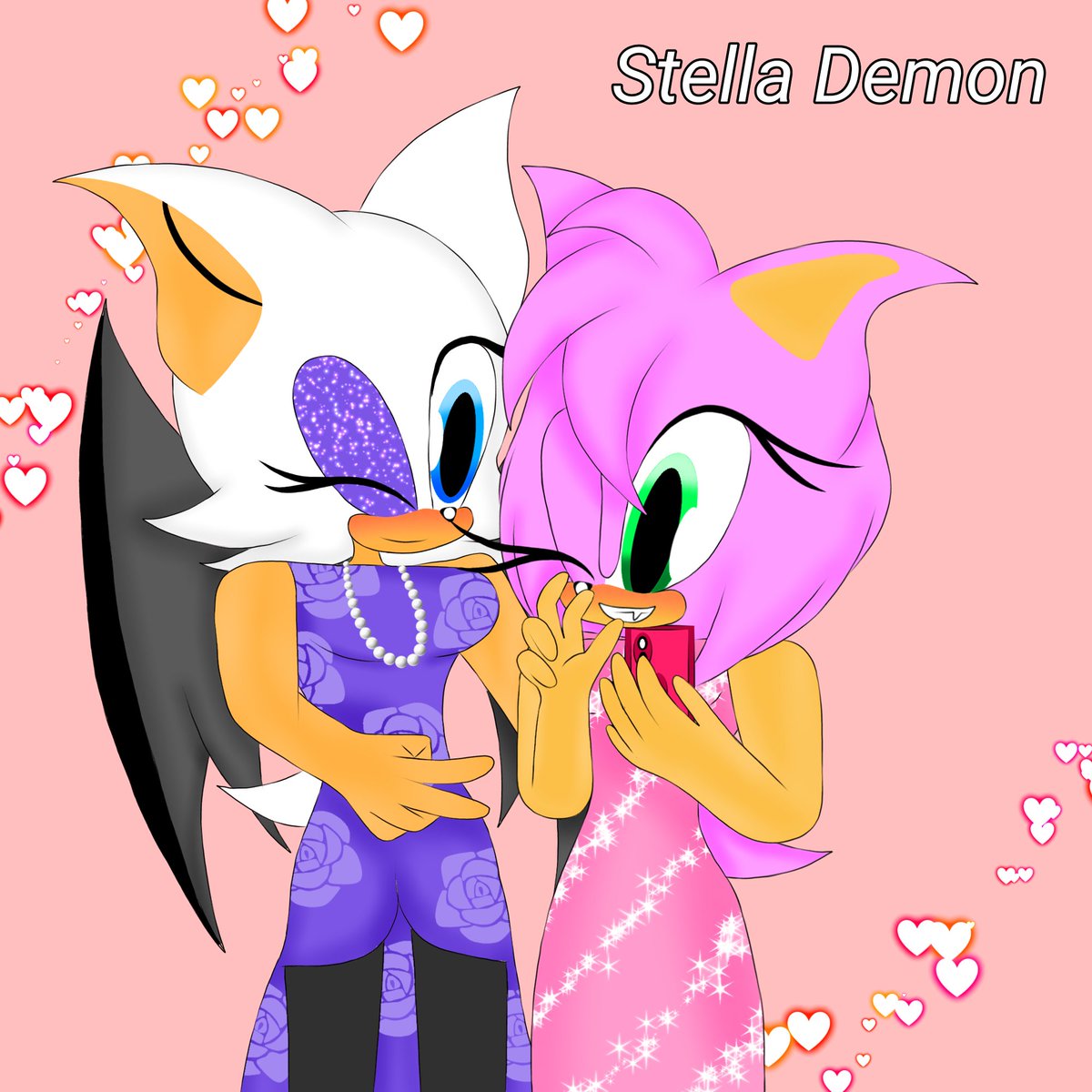 Stella_Demon's tweet photo. Aquí un dibujo Rougamy espero les guste 😊💞
La idea me la dio @star1304 🌹💖🌹

#rougamy #Rougethebat #Amyrose https://t.co/gcLucTLqf1