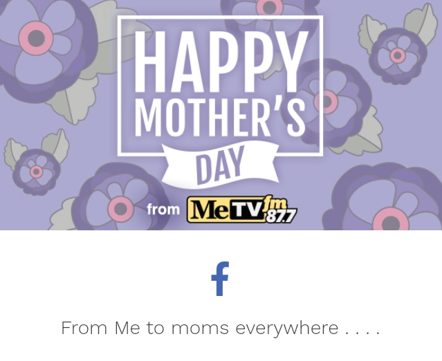 VenusInMomJeans's tweet photo. 🌺#HappyMothersDay🌺 to all of the #Mothers and Mother-figures!!! #May8th
For the #MothersDay #DoublePlay of #TimelessAndMemorable music, tune in:
-to 87.7FM @MeTVFM on the radio
-on Audacy through https://t.co/fBT7nl3ybY
-or tell Alexa or Google to "Play Me TV FM" https://t.co/kc0GPvM8hC