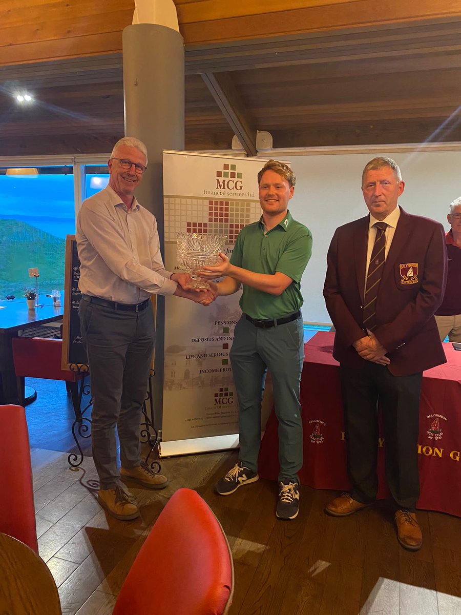 Happy to sponsor the intermediate Scratch Cup in Ballybunion today . Congrats to the winner Roy O Neill from Castleblayney.