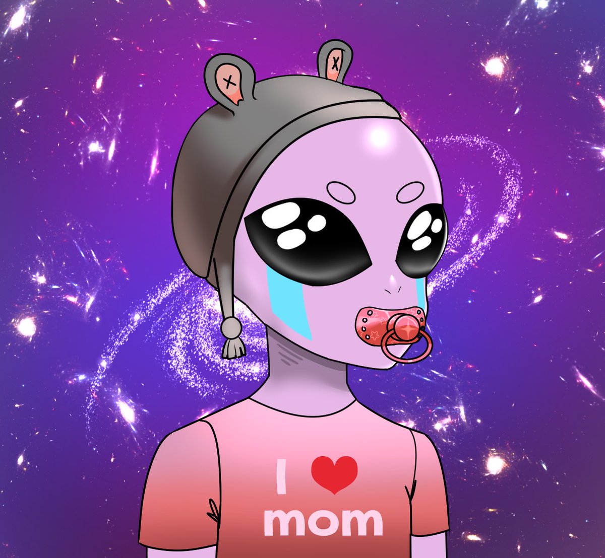 supamattNFT's tweet photo. It’s Mother’s Day and my @EthaliensNFT bebe is so happy, she even updated her metadata today in celebration! #dynamicmetadata #alieninvasion #wen https://t.co/LgM7Rl1ajZ