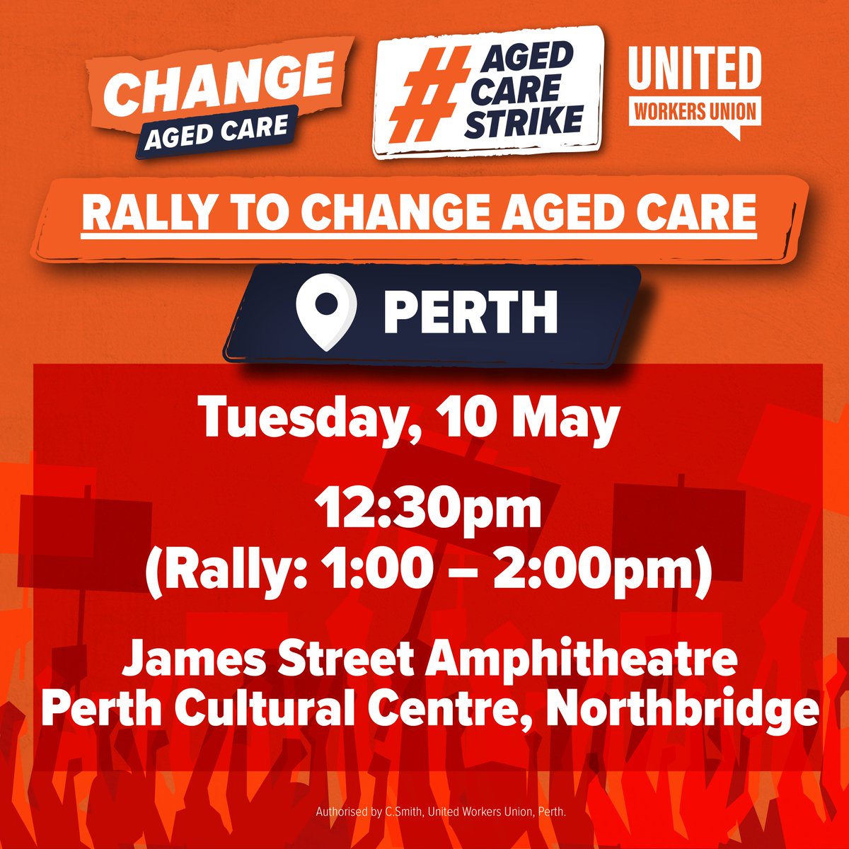 Tommorrow, come stand in solidarity with aged care workers across the country striking for change and better aged care!💪 #agedcarestrike