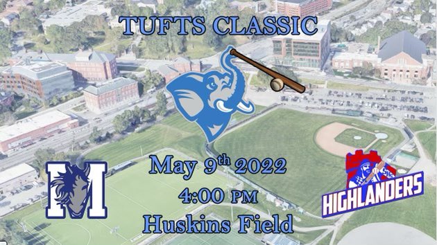 HighlanderBase2's tweet photo. Tomorrow come down to watch the first ever Tufts Classic. A battle between two great programs on the collegiate field that separates and supports us!  @medfordbaseball @SHSHoopsVille @SHSHighlanders1 https://t.co/yGyFtbS1MD